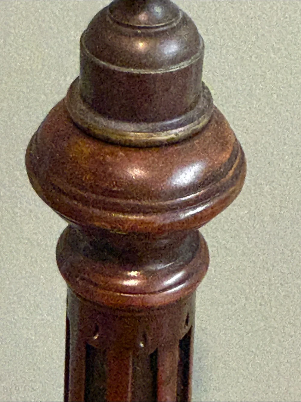Vintage Theodore Alexander Signed Numbered Candlestick Walnut Bronze